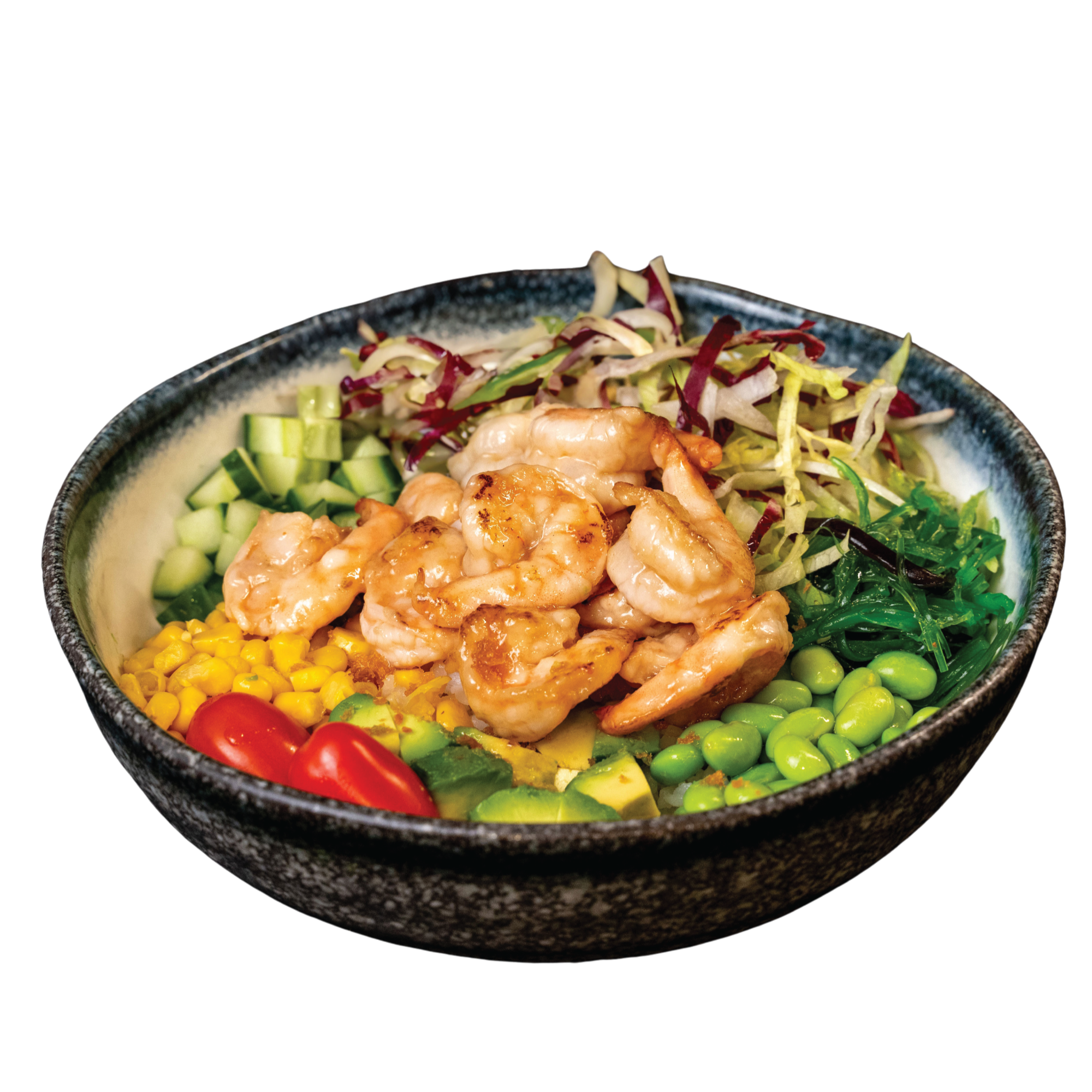 Poke bowl Teriyaki Shrimps